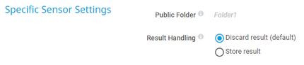 Specific Sensor Settings Specific Sensor Settings