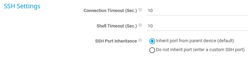SSH Settings